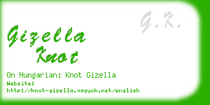 gizella knot business card